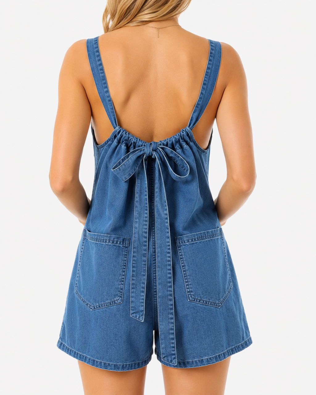 DENIM SHORT ROMPER