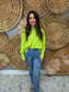 LIME GREEN CROPPED SWEATER