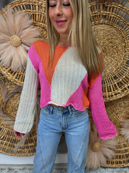 LIGHT WEIGHT MULTI COLOR SWEATER