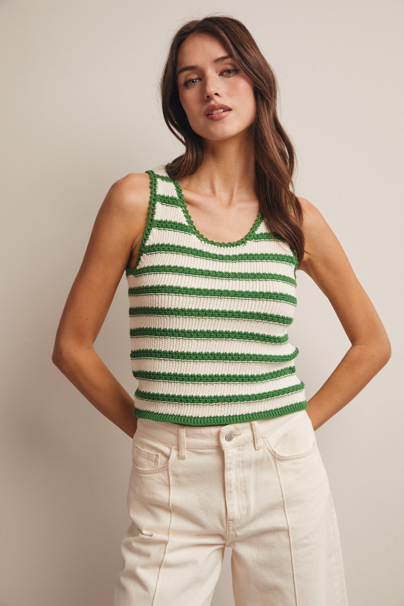 STRIPED KNIT TANK