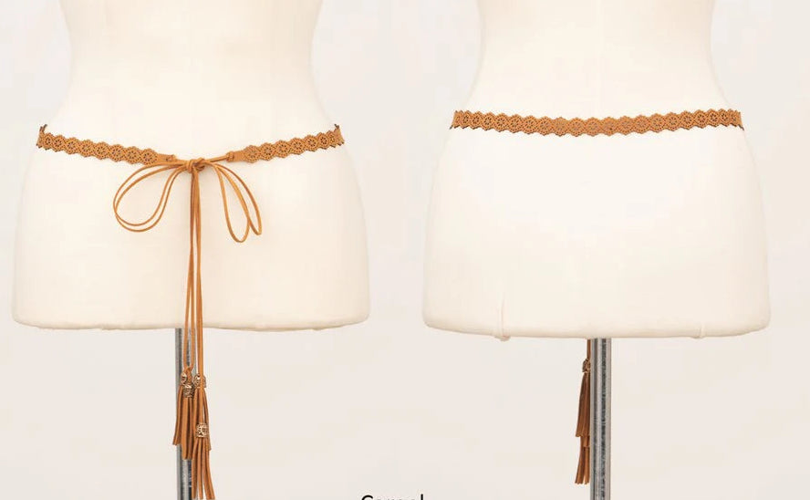 CAMEL BOHO FRONT TIE BELT O/S