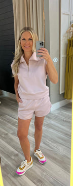 CROPPED SWEATSHIRT AND SHORT SET