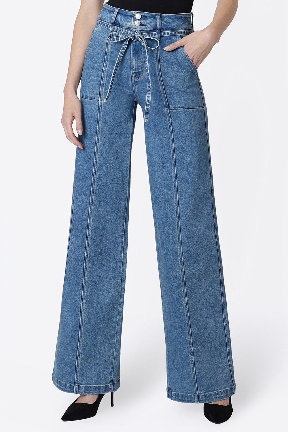 VERVET DOLLY HIGH RISE W/ TIE JEAN