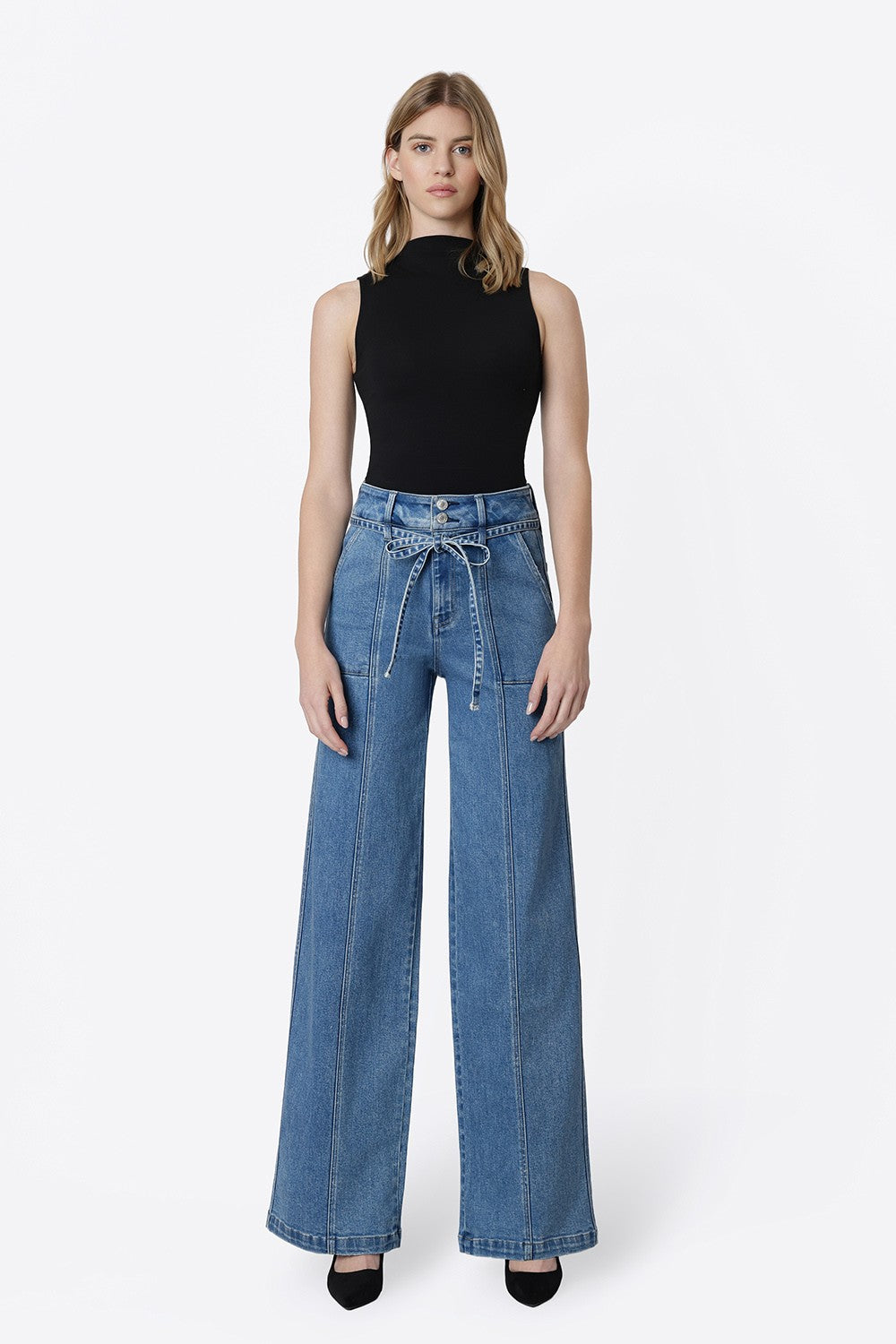 VERVET DOLLY HIGH RISE W/ TIE JEAN