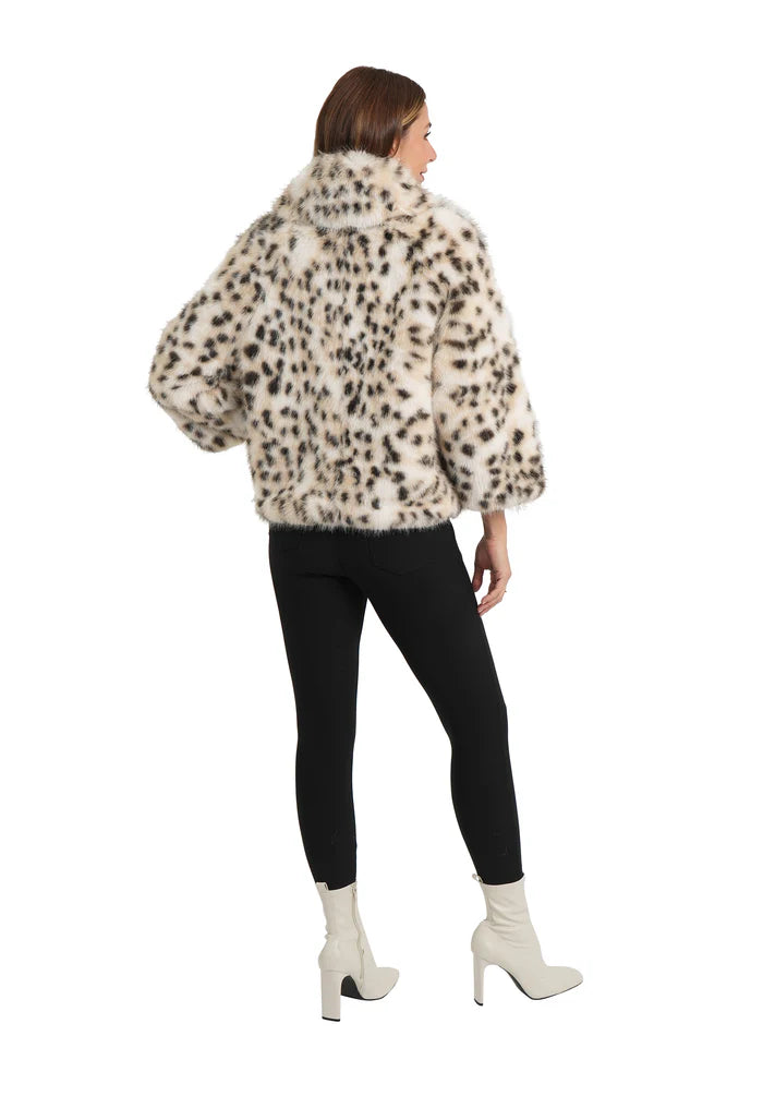 ASPEN SNOW LEOPARD FUR JACKET