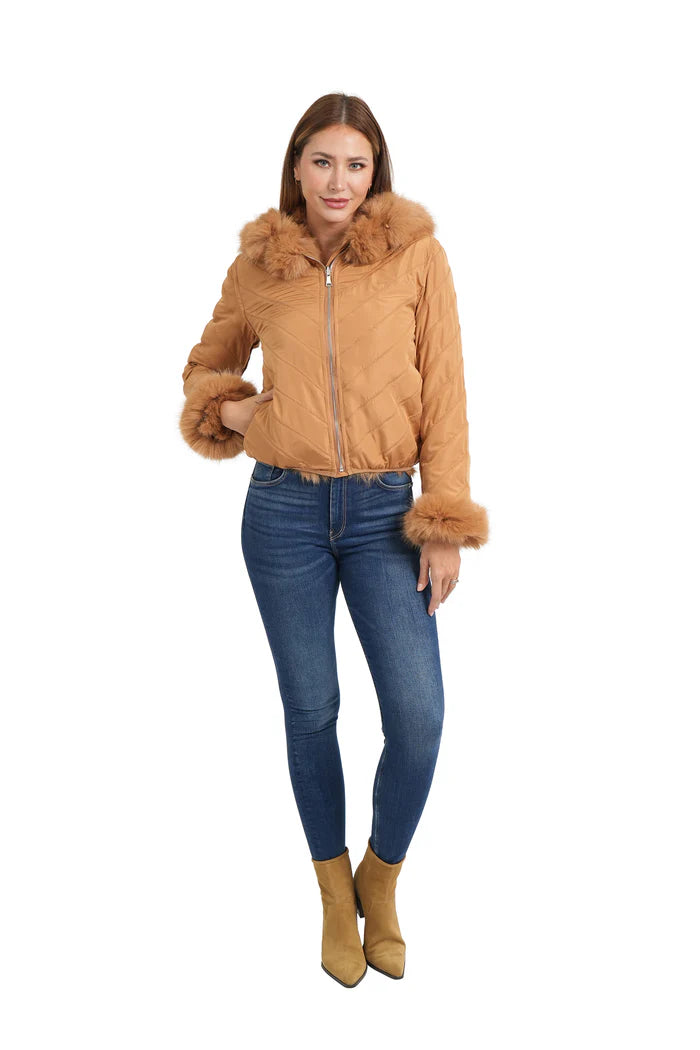 GINGER REVERSIBLE FUR JACKET