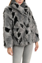 WENDI BLACK SPOT FUR COAT