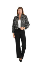 BLACK JEWELED BOMBER JACKET