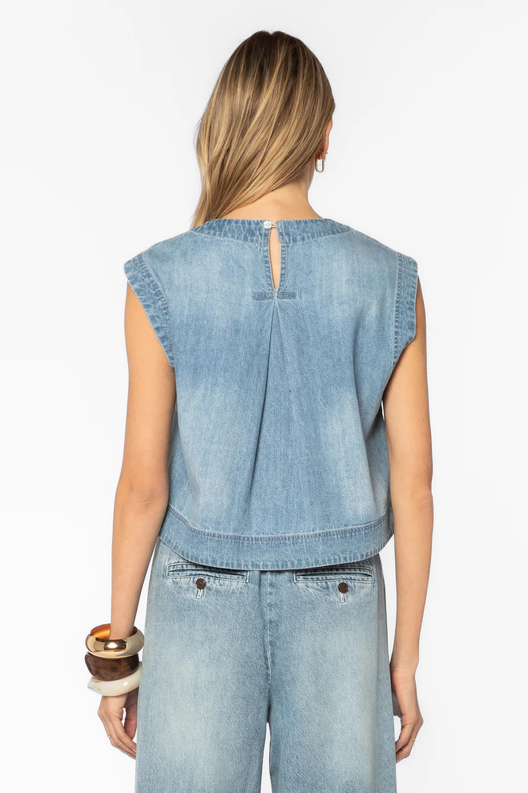 MYKA UPTOWN DENIM TOP