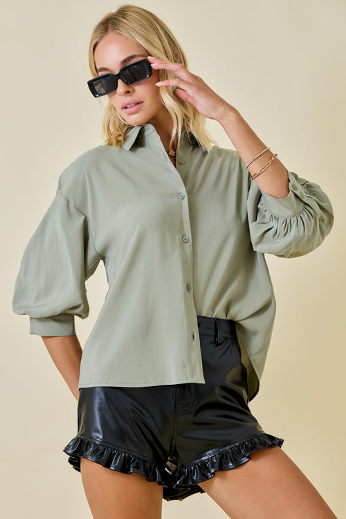 OLIVE BUTTON DOWN