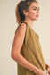 OLIVE GREEN SHORT SLEEVE TOP