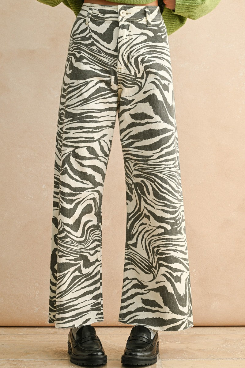 OLIVE ZEBRA PANTS