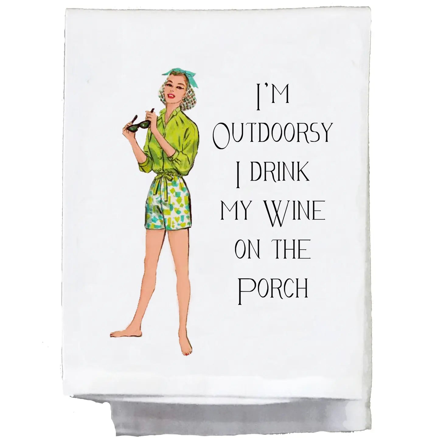 IM OUTDOORSY TEA TOWEL