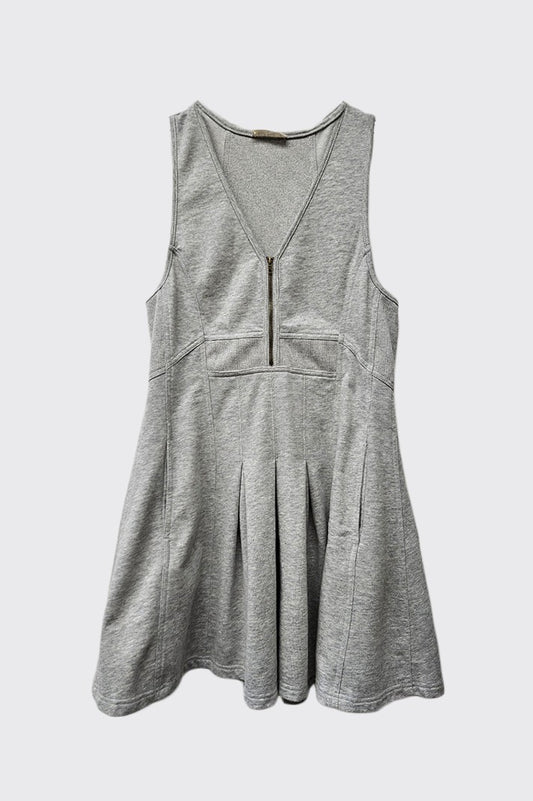 COTTON TERRY MINI PLEAT DRESS