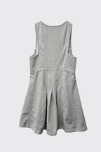 COTTON TERRY MINI PLEAT DRESS