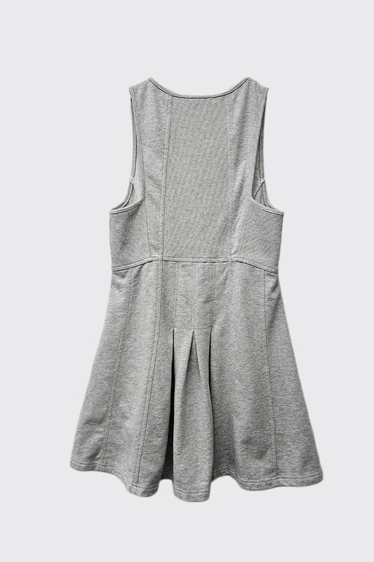 COTTON TERRY MINI PLEAT DRESS