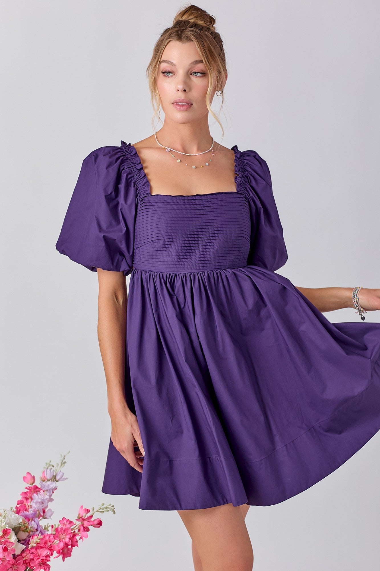 PURPLE TIE DRESS