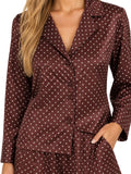 BURGUNDY POLKA TOP