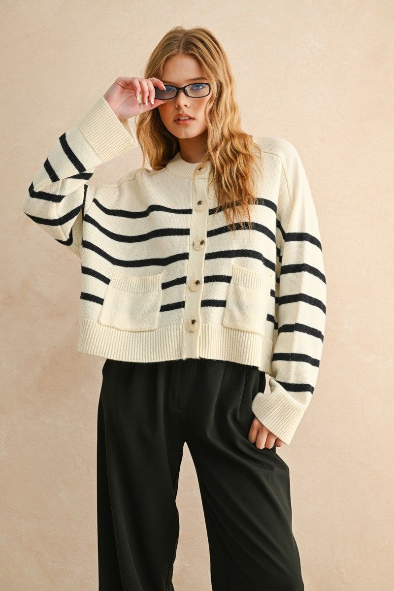 STRIPE CARDIGAN
