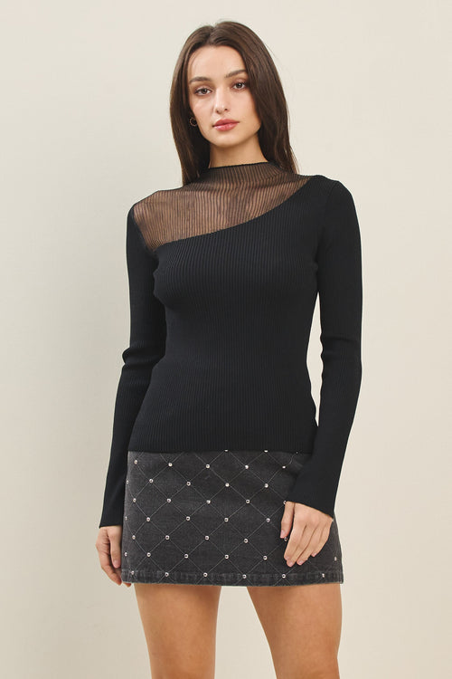 SEMI SHEER TOP