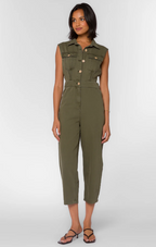 MAGGIE OLIVE SLEEVELESS JUMPSUIT