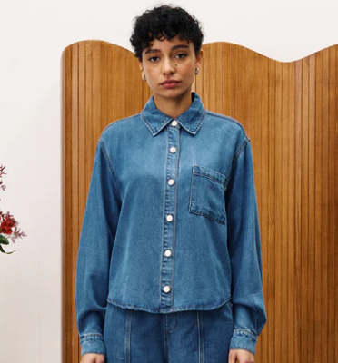 MELISSE DENIM SHIRT JACKET