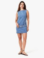 BELTED DENIM DRESS
