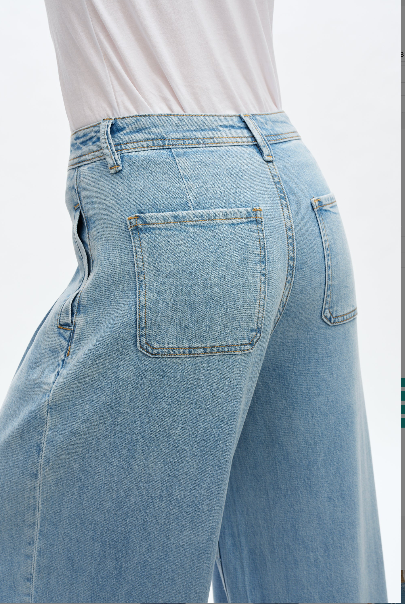 BAYEAS ZEPHYRINE HIGH RISE WIDE LEG LIGHT BLUE