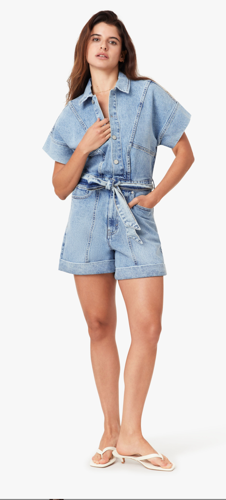 ROLLED CUFF ROMPER