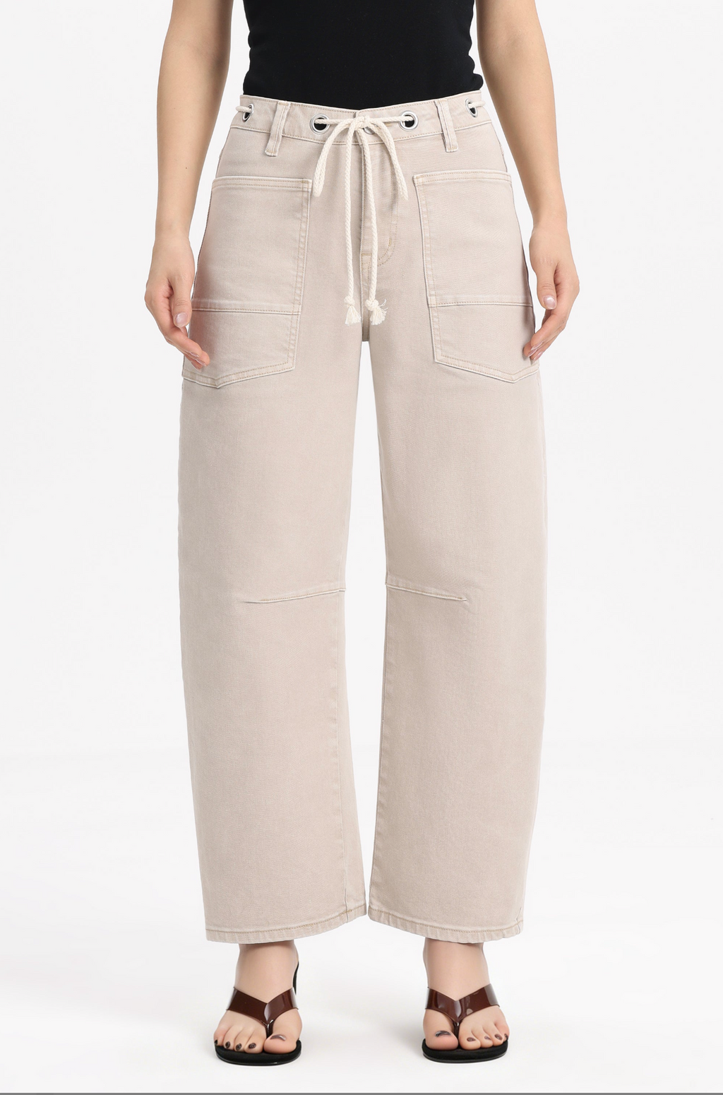 BAYEAS GRETA HIGH RISE BARREL PANTS
