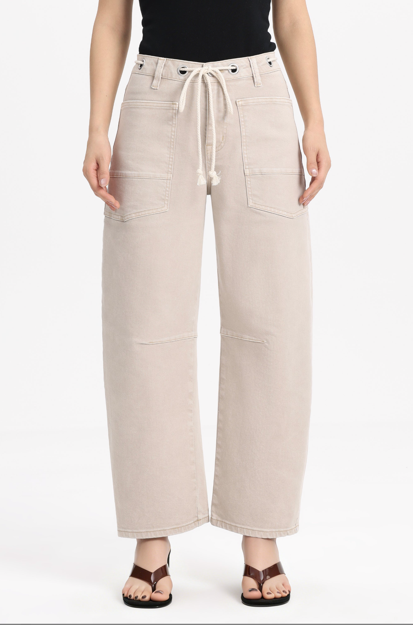 GRETA HIGH RISE BARREL PANTS
