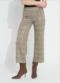 LYSSE PLAID GREEN CROP PANT