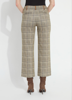 LYSSE PLAID GREEN CROP PANT