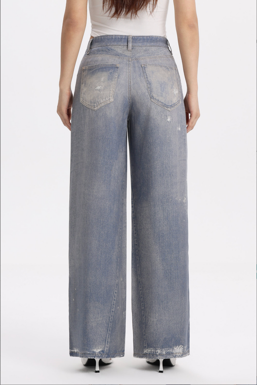 BAYEAS SEOUL MID RISE WIDE LEG JEAN