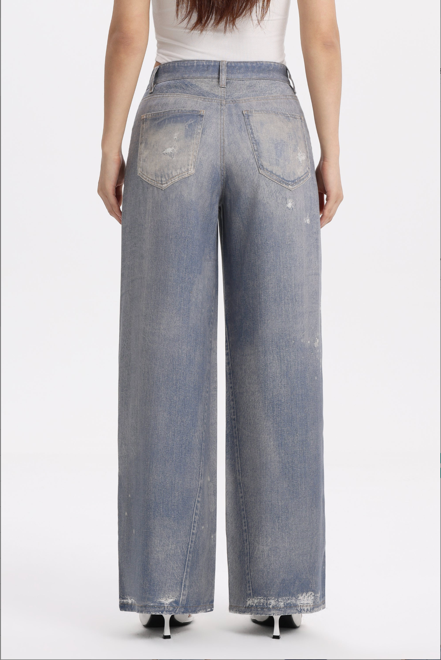 BAYEAS SEOUL MID RISE WIDE LEG JEAN