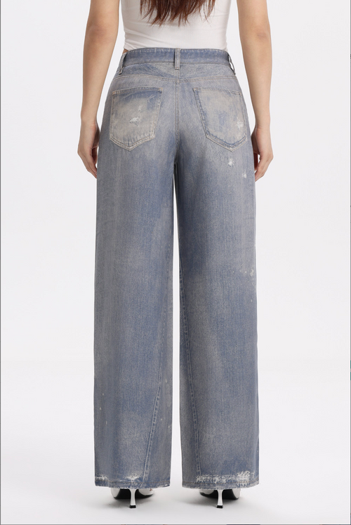 BAYEAS SEOUL MID RISE WIDE LEG JEAN