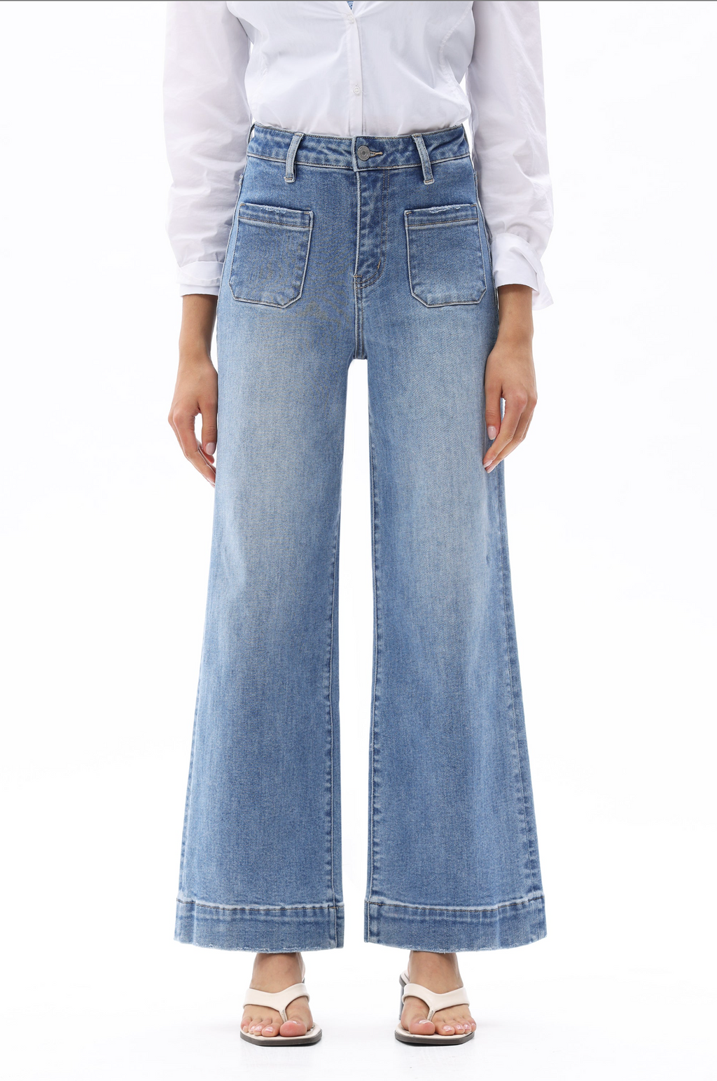 BAYEAS HILARY HIGH RISE WIDE LEG JEANS