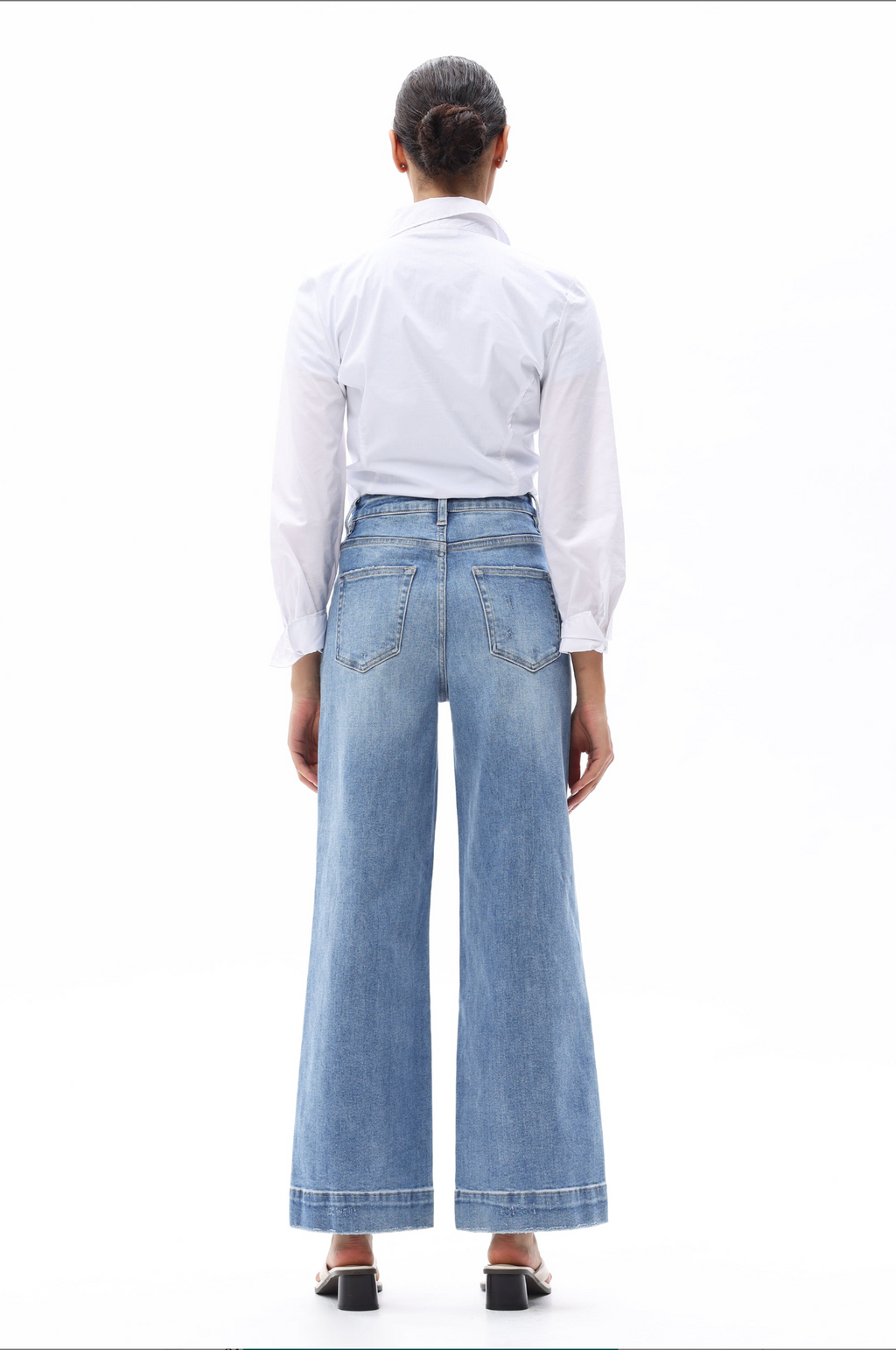 BAYEAS HILARY HIGH RISE WIDE LEG JEANS