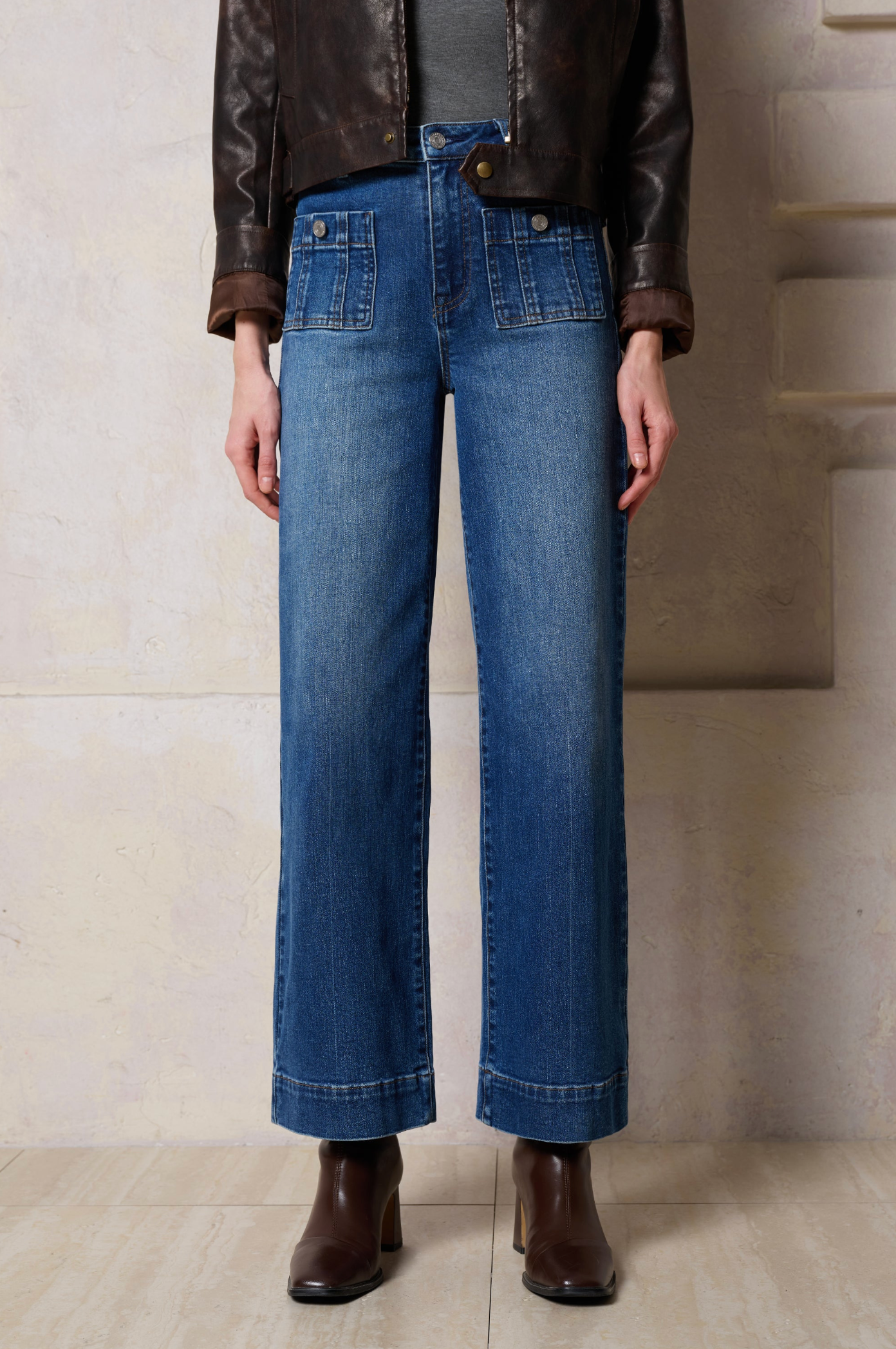 BAYEAS CANCRIE DARK DENIM STRAIGHT JEAN