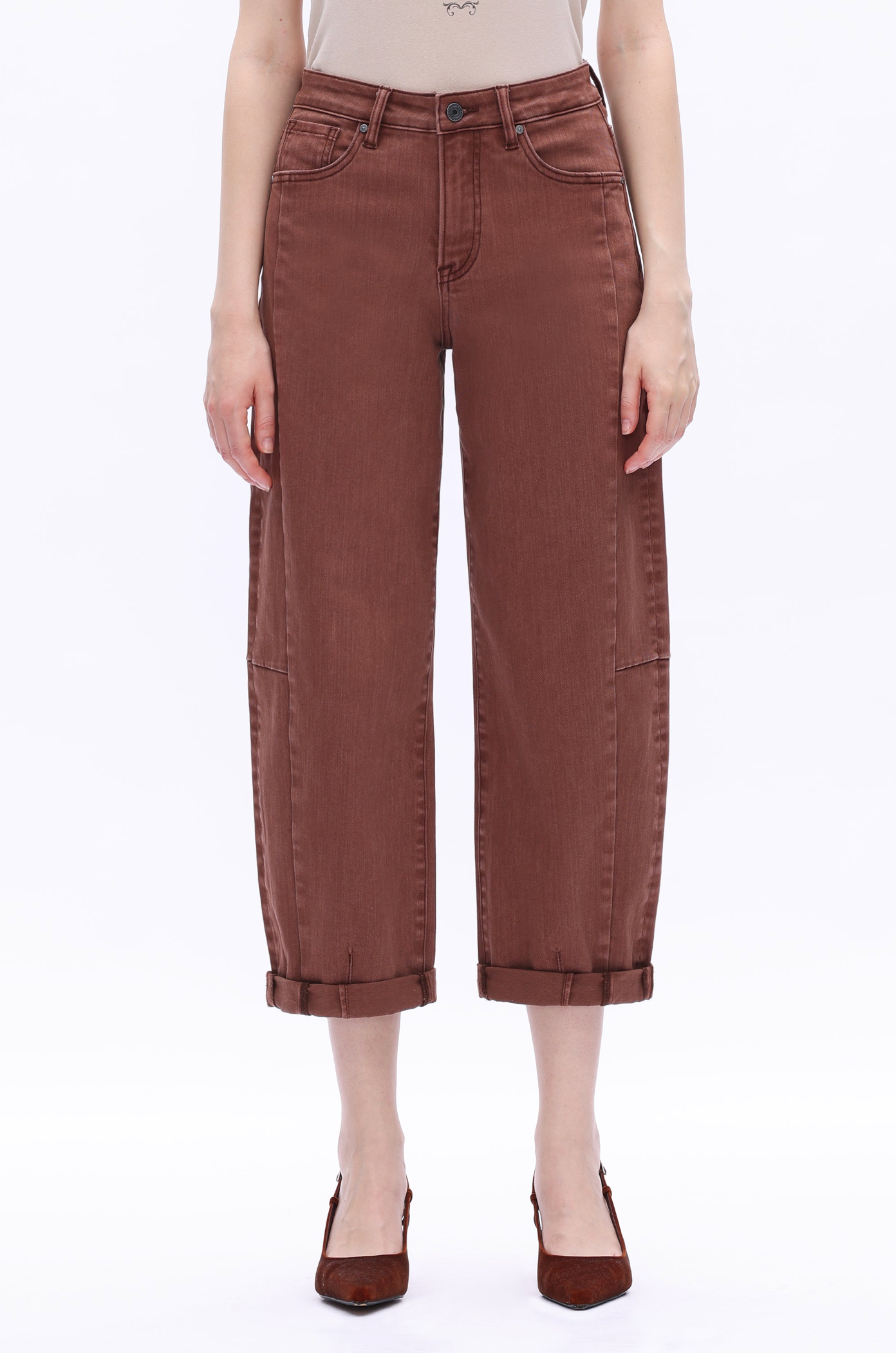 BAYEAS ESPRESSO HIGH RISE BARREL JEAN