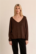 SPARKLE KNITTED CHOCO SWEATER