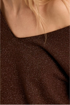 SPARKLE KNITTED CHOCO SWEATER