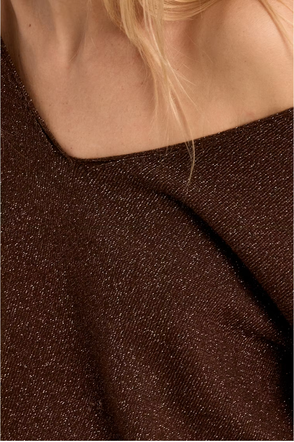 SPARKLE KNITTED CHOCO SWEATER