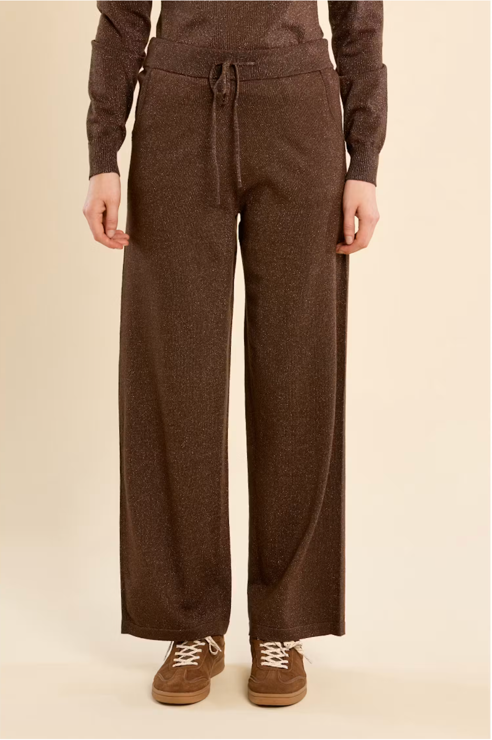 SPARKLE KNITTED CHOCO PANT
