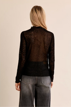 LEOPARD BLACK KNITTED UNDERSWEATER