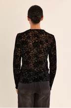 FLORAL BLACK KNITTED UNDERSWEATER