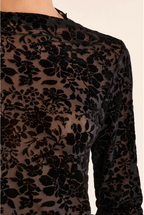FLORAL BLACK KNITTED UNDERSWEATER