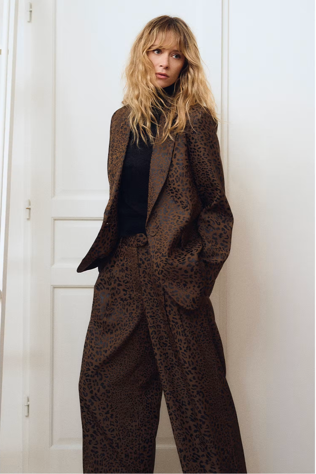 LEOPARD CHOCOLATE BLAZER