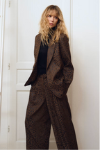 LEOPARD CHOCOLATE BLAZER