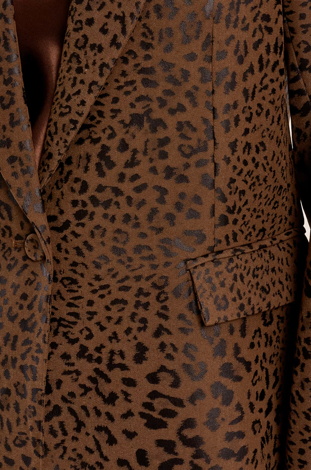 LEOPARD CHOCOLATE BLAZER